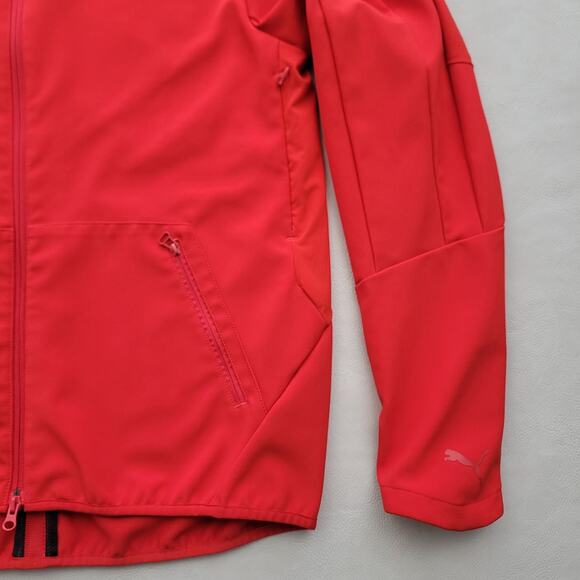 Puma Farrari T7 Jacket Rosso Corsa Men's Size Large Red Track Full Zip - Picture 3 of 14